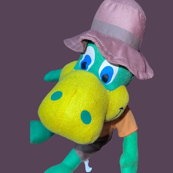 Danonino Plush Green Dinosaur Dannon Yogurt Mascot Stuffed Animal 11" - Picture 2 of 5